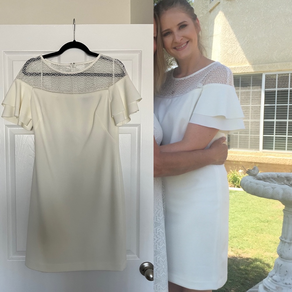 Ralph Lauren Crochet Daisy Dress - Cream - Size 6